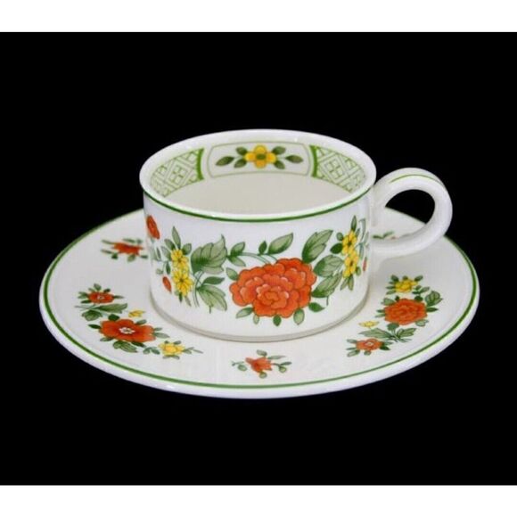 Villeroy & Boch The perfect duo: Tea Cup & Saucer Summerday Floral Porcelain EUC - Picture 1 of 12